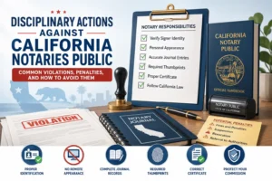 California Secretary of State’s Disciplinary Actions & Guidelines for Notaries Public