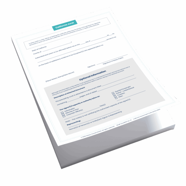 California Jurat Form