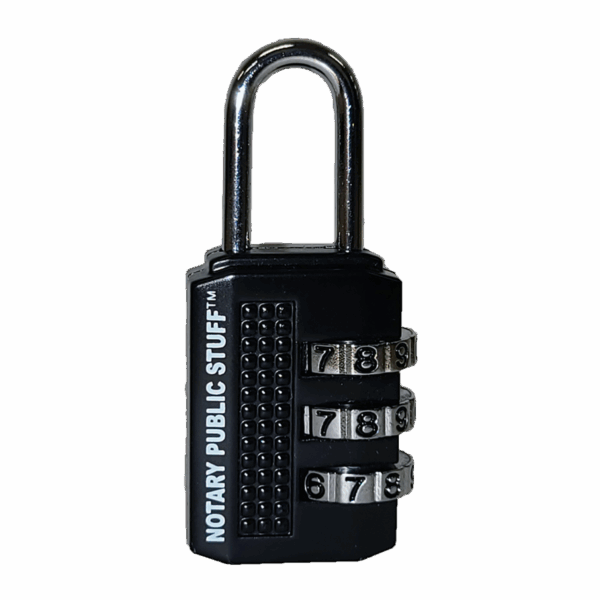 Black Notary bag Lock