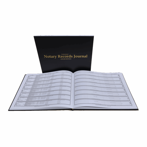 California Notary Records Journal Black Open