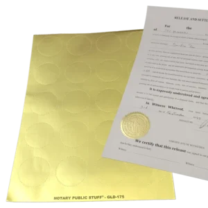 Notary Course Online Gold Foil Seals