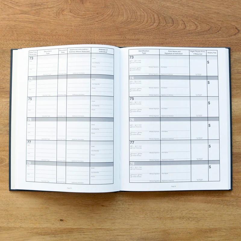 Notary Course Online Premium Hard Cover Notary Journal Inside
